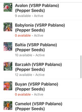 Load image into Gallery viewer, Mythical Places (VSRP Pablano) (T-E Mix) (Pepper Seeds)
