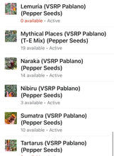 Load image into Gallery viewer, Mythical Places (VSRP Pablano) (T-E Mix) (Pepper Seeds)